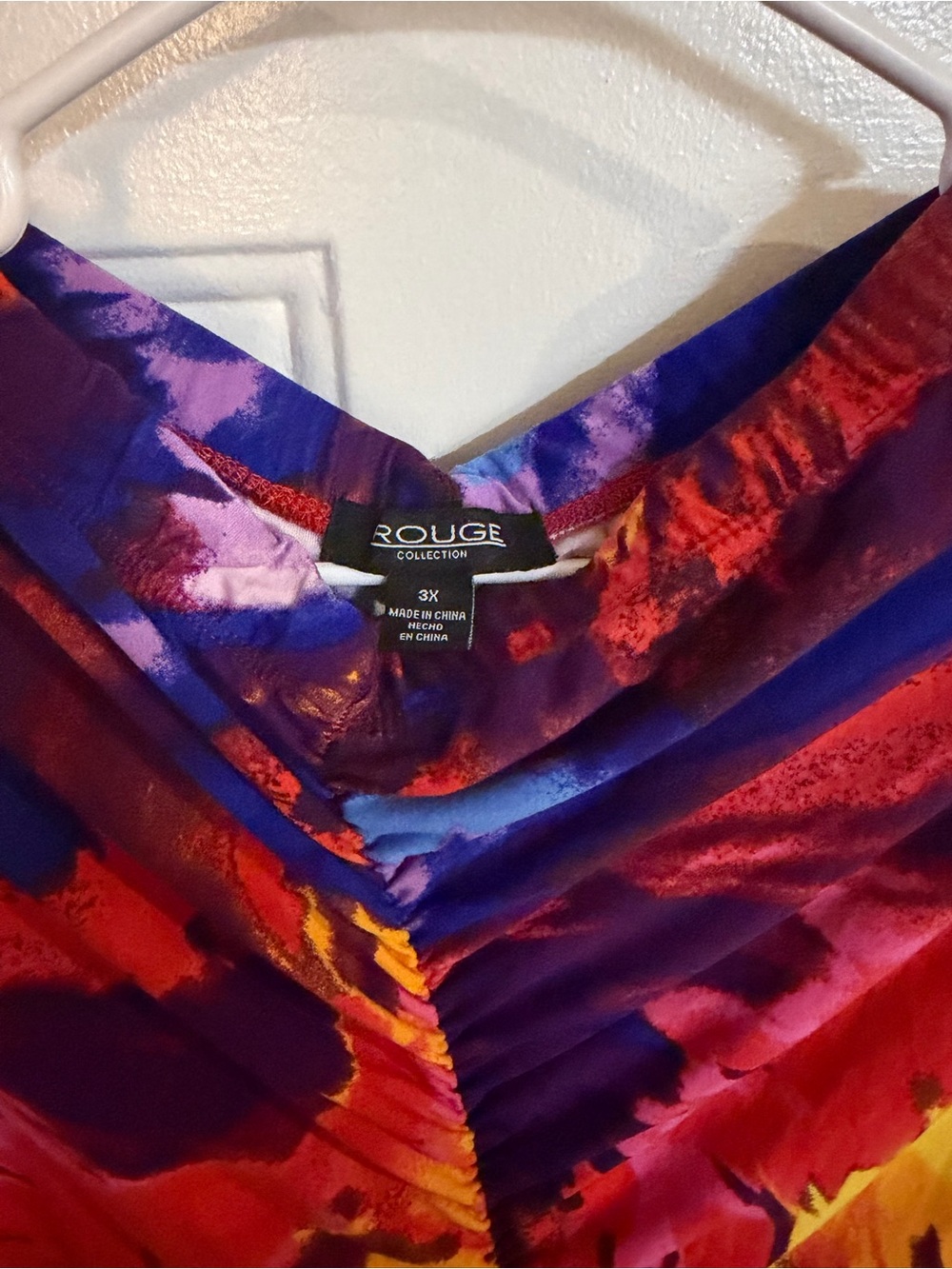 Bold Abstract Print Ruched Dress - Picture 2 of 2